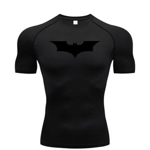 Bat Printed Men's Tight T-Shirt Running Compression Compress