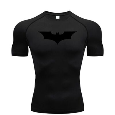 Bat Printed Men's Tight T-Shirt Running Compression Compress