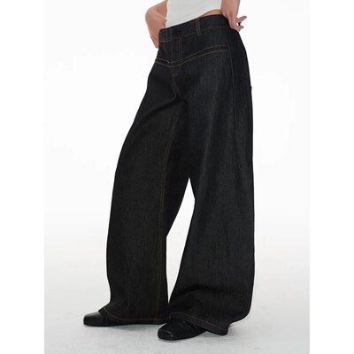 Vintage Baggy Low Waist Jeans Women Y2K Wide Leg Pants Overs