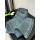 encrusted Washed Retro Diamond Women Design Jeans Spring