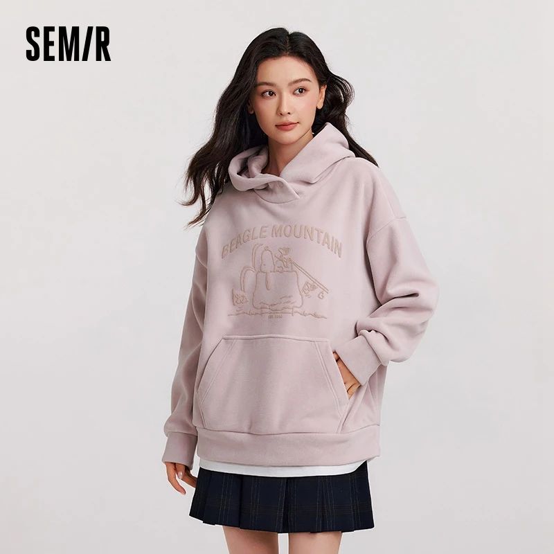 Semir Sweatshirt Women Mid-Length Patterned 2025 New Oversiz