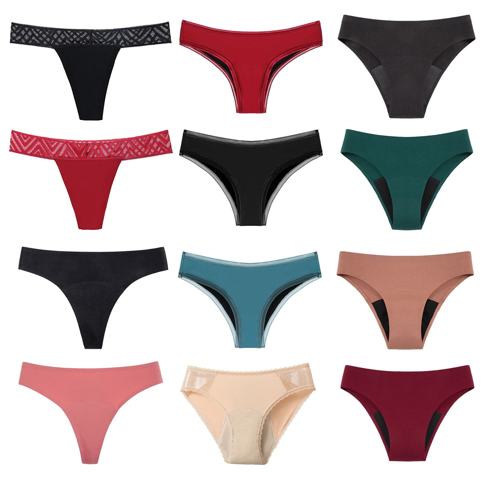 1Pcs Menstrual Briefs For Women Period Cycle Underwear Visco