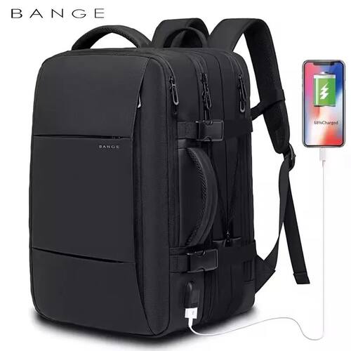 BANGE Travel Backpack Men Business Backpack School Expandabl