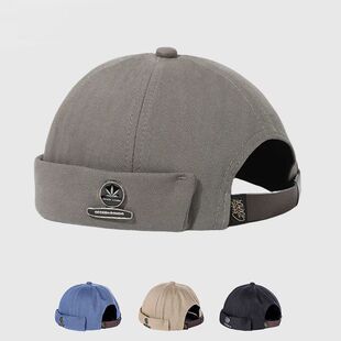 Fashion Men Women Docker Brimless Caps Hat Retro Maple Leaf