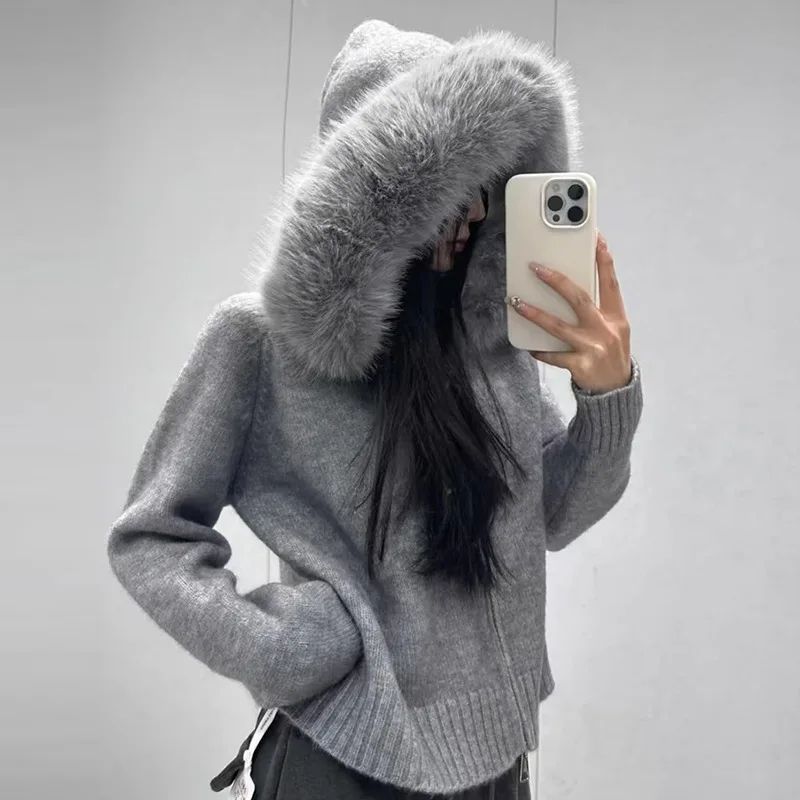 Knitwear Cardigan Women Spring Fashion Knitted Jacket Female