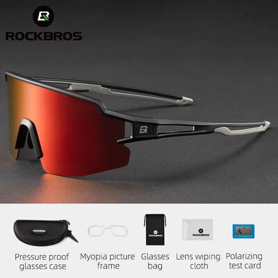 ROCKBROS Bicycle Glasses with Myopia Frame Polarized Len Bik