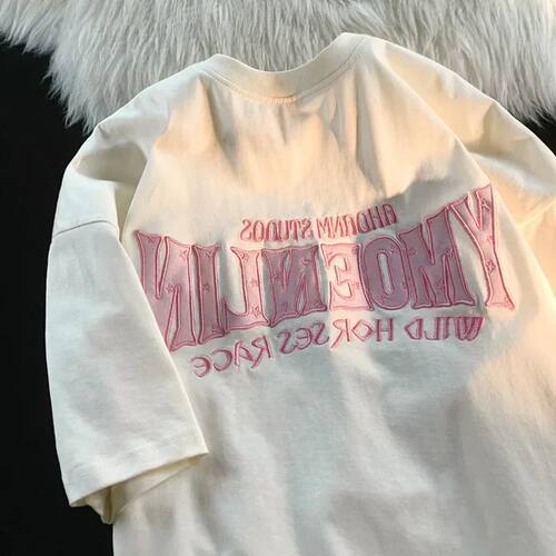 Vintage American Style Street Printing Short Sleeve T-Shirt