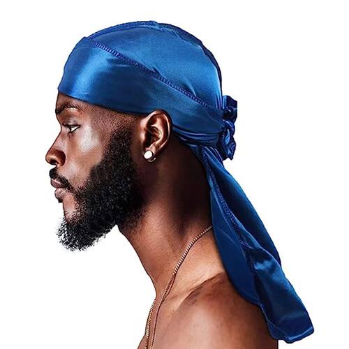 Unisex Long Silky Durag Pirate Hat Durag Chemo Caps Skull Ha