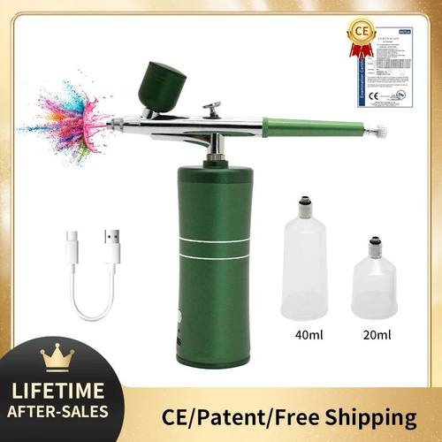 Airbrush Nail Cordless Spray Gun With Compressor Art Paintin