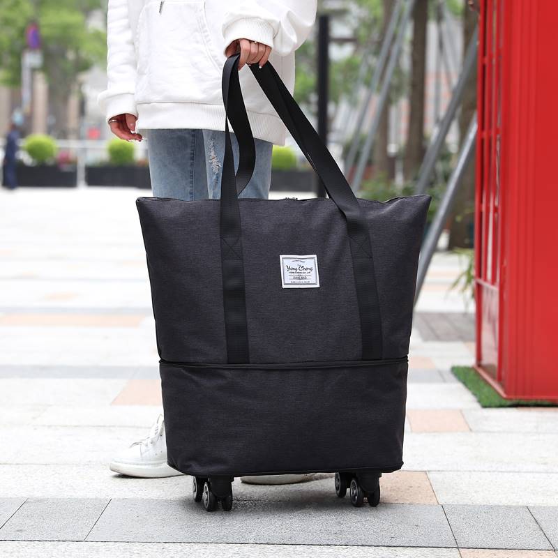 带轮子的行李袋学生住校行李包搬宿舍打包袋带滑轮打包带袋可扩展