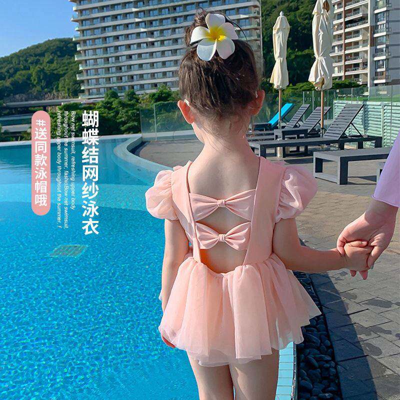 泳衣女款新款儿童可爱女爆款女孩韩版甜美宝宝游泳衣一岁连