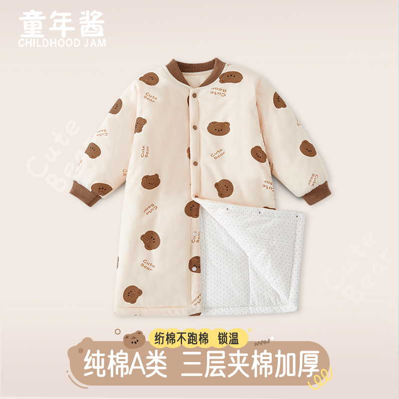 儿童睡袍夹棉保暖秋冬款