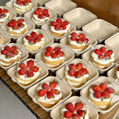 草莓奶油蛋糕包装 盒提拉米苏盒子网红便当水果芒果慕斯甜品打包盒