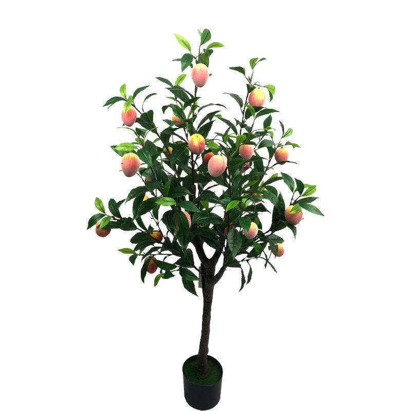 仿真水果桃树落地盆栽绿植油桃树果树室内客厅装饰苹果树厂家
