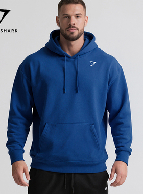 GYM肌肉鲨鱼运动连帽卫衣CF户外健身训练抓绒秋冬休闲外套保暖服