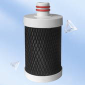 德克史帝夫阻垢滤芯ST901通用过滤水垢水碱16mm插口阻垢碳棒滤芯