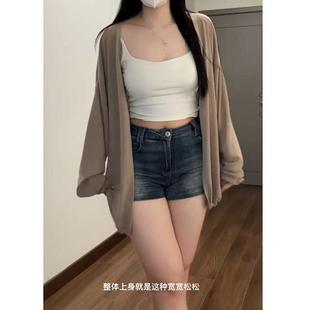 夏宽松披肩外套 大码 微胖mm防晒针织开衫 薄款 女吊带连衣裙外搭罩衫