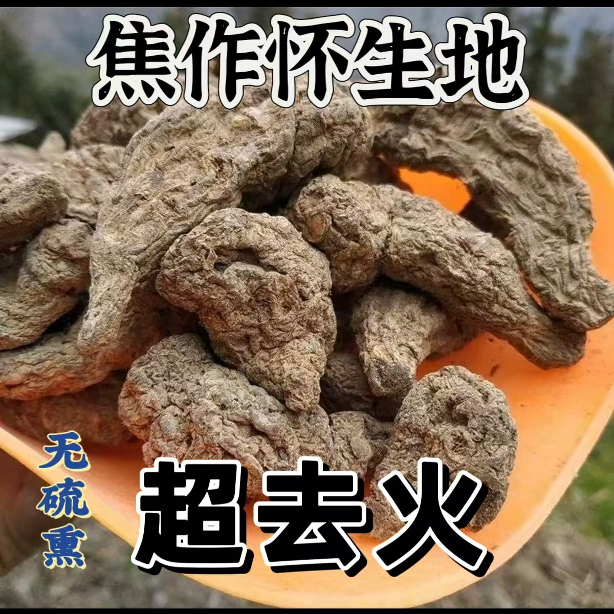 生地黄个500g焦作种怀生地药材怀地黄熟地黄个干地黄正品水洗无沙