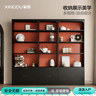 星都科林斯钢制书柜宋氏美学落地家用落地柜中古风靠墙柜组合书架