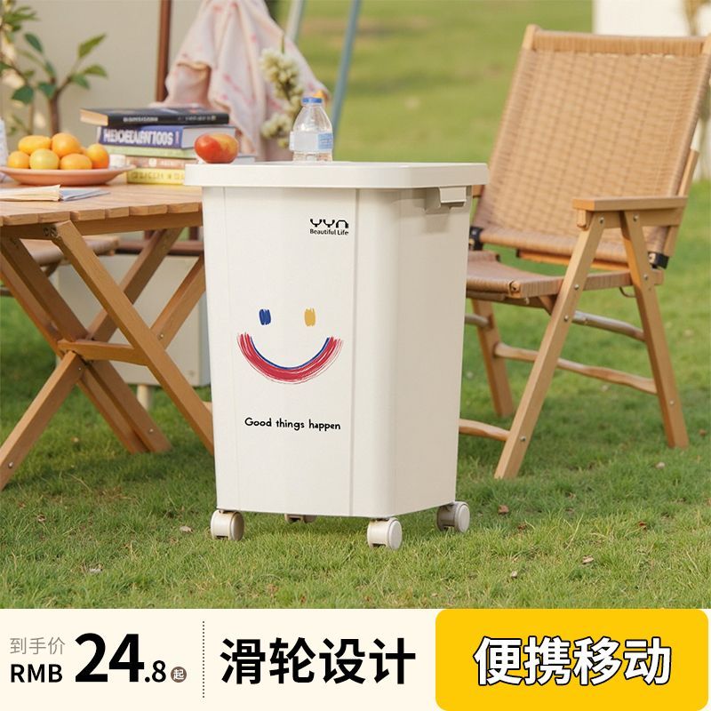 户外露营专用带轮垃圾桶