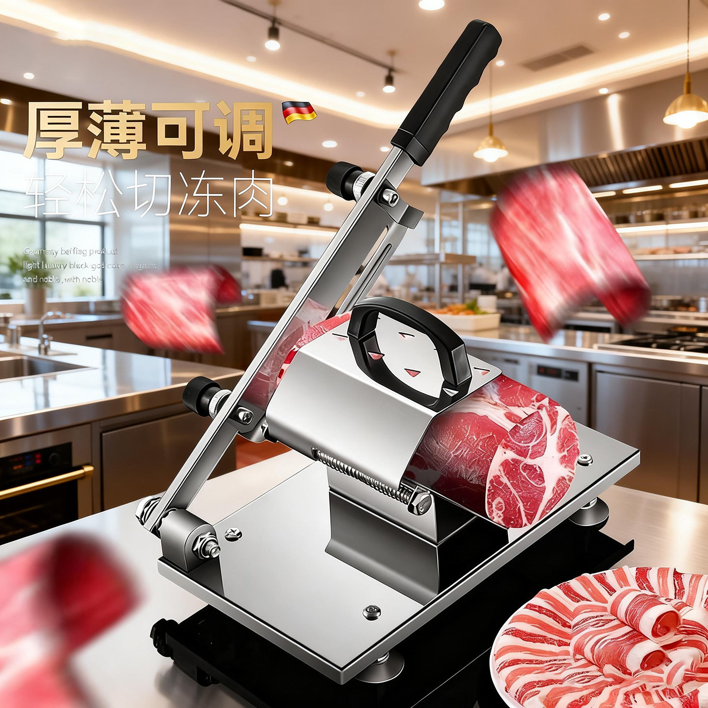 德式工艺手动切肉片机家用冻肥牛羊肉卷切片多功能商用火腿切片器,厨房/烹饪用具,手动切片器,淘宝优惠券,粉丝福利购,淘宝优惠卷
