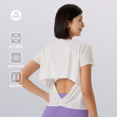 VOVOS短袖休闲运动女宽松罩衫