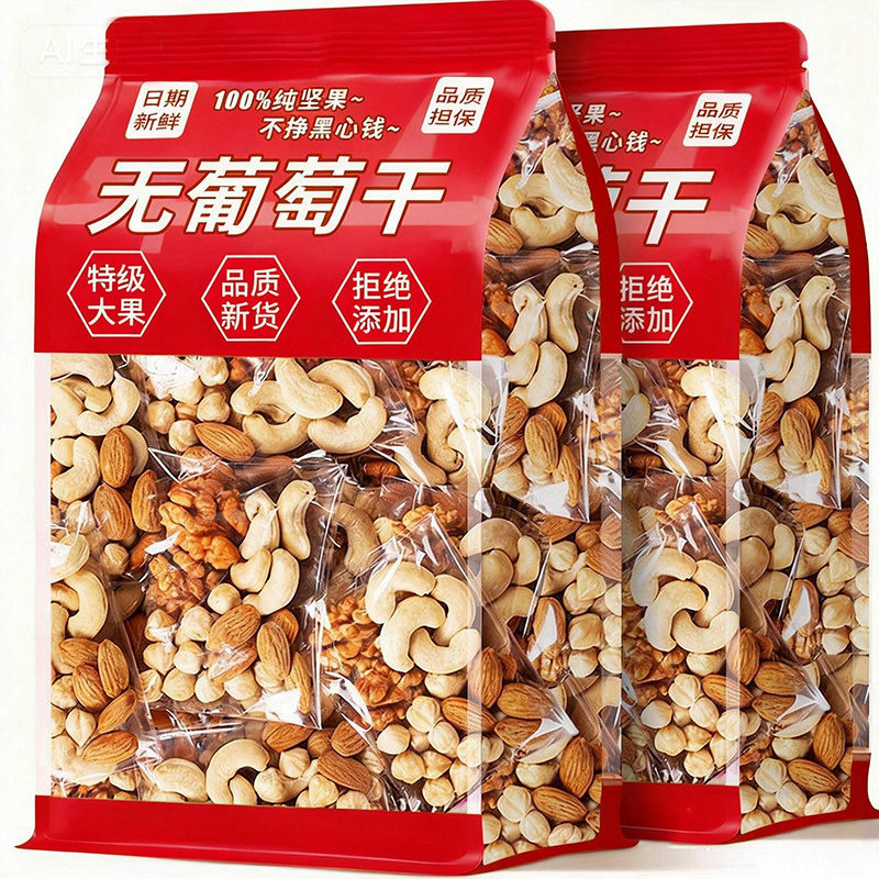 央妈推荐零食每日干果坚果混合小包装独立孕妇儿童果干果仁旗舰店