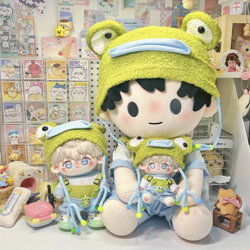 10cm20cm40cm娃衣棉花娃娃小蛙乐呱呱套装现货可爱超萌公仔替换装