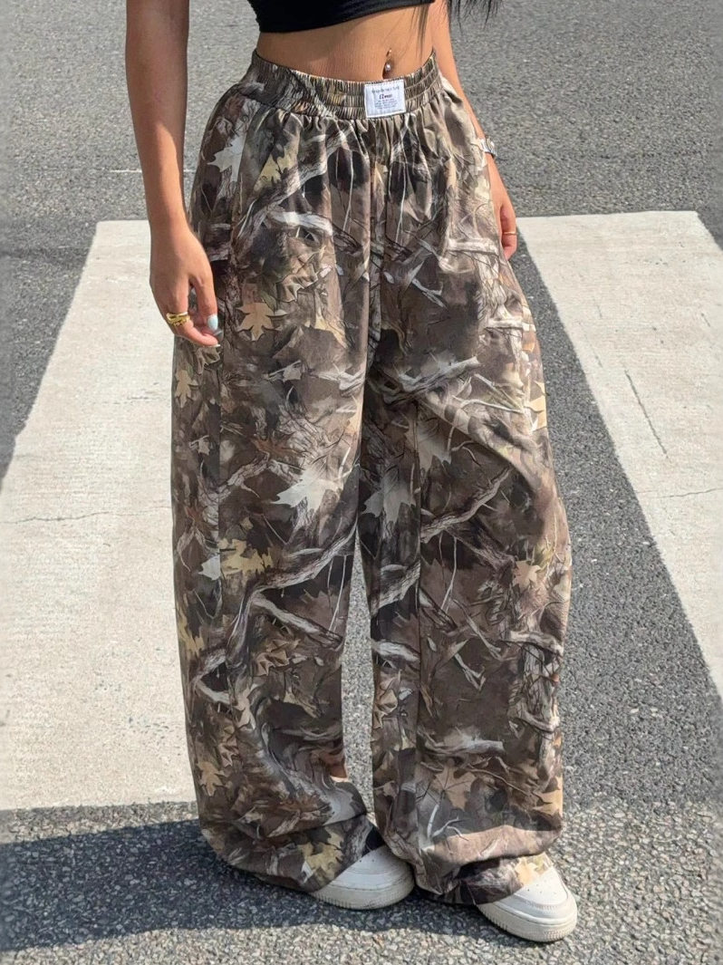 Loose and Slimming Floor Length Casual Pants Loose Floor-Length Casual Pants