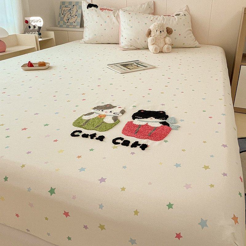 可爱儿童纯棉床笠罩床罩2025新款床套100全棉床垫保护罩隔脏床单,床上用品,床单,淘宝优惠券,粉丝福利购,淘宝优惠卷