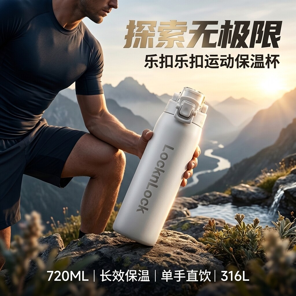 乐扣乐扣316L不锈钢运动保温杯图片