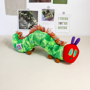 好饿 毛毛虫玩偶绘本儿童课堂故事表演毛绒公仔玩具趣味早教教具