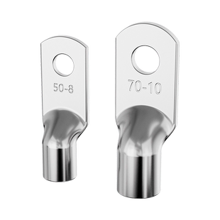 JG国标紫铜加厚船用铜线鼻子冷压接线端子电缆接头16/25/35/50-8