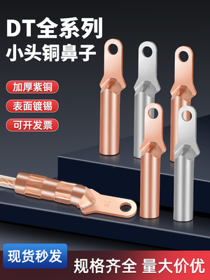 DT小头铜鼻子紫铜接头塑壳断路器接线端子25/35/50/70/95/120/150