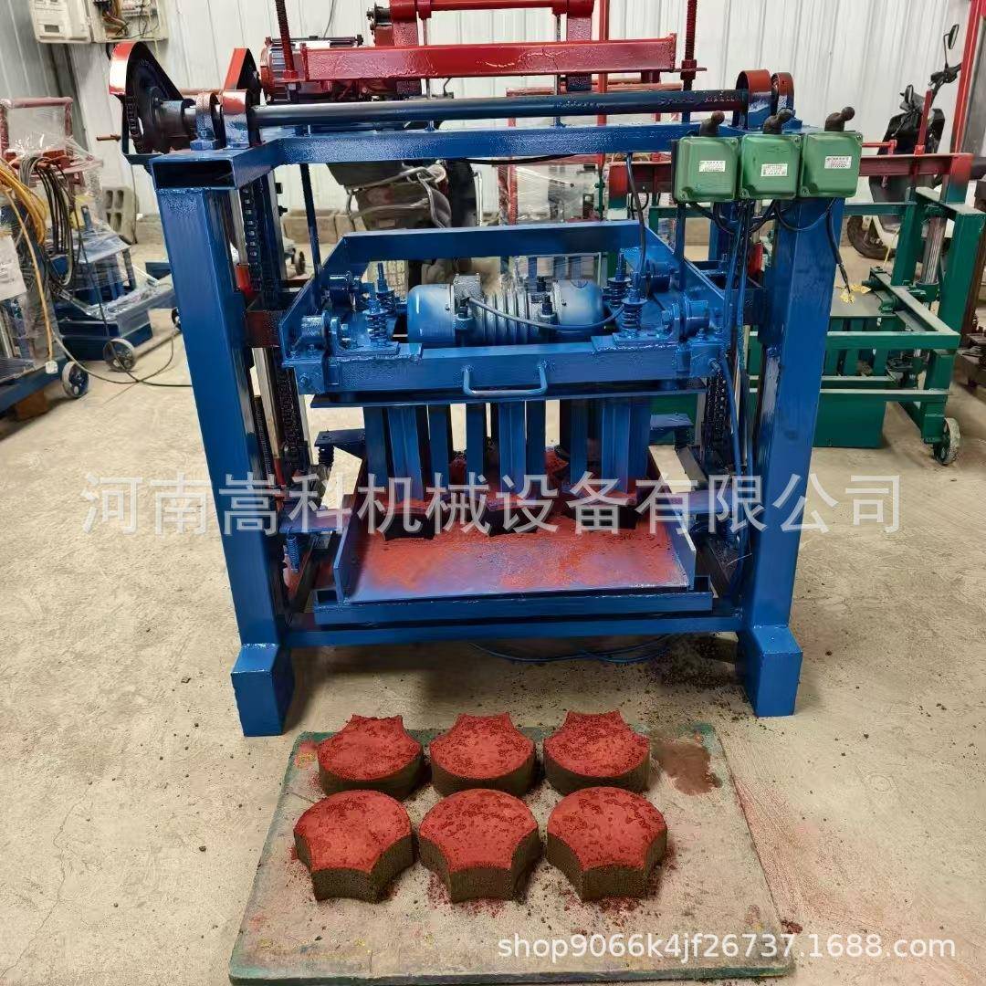 4-35混凝土水泥制砖机家用免烧制砖机直推式小型移动空心制砖机