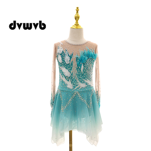 花滑专业演出服溜冰服花样滑冰专用表演服考斯滕儿童成女款裙A267