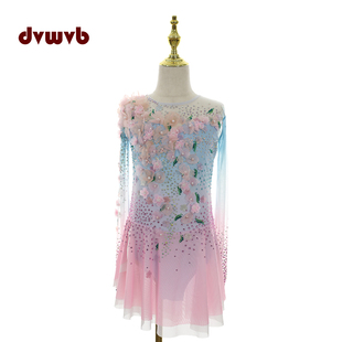 花滑专业演出服溜冰服花样滑冰专用表演服考斯滕儿童成女款裙A644