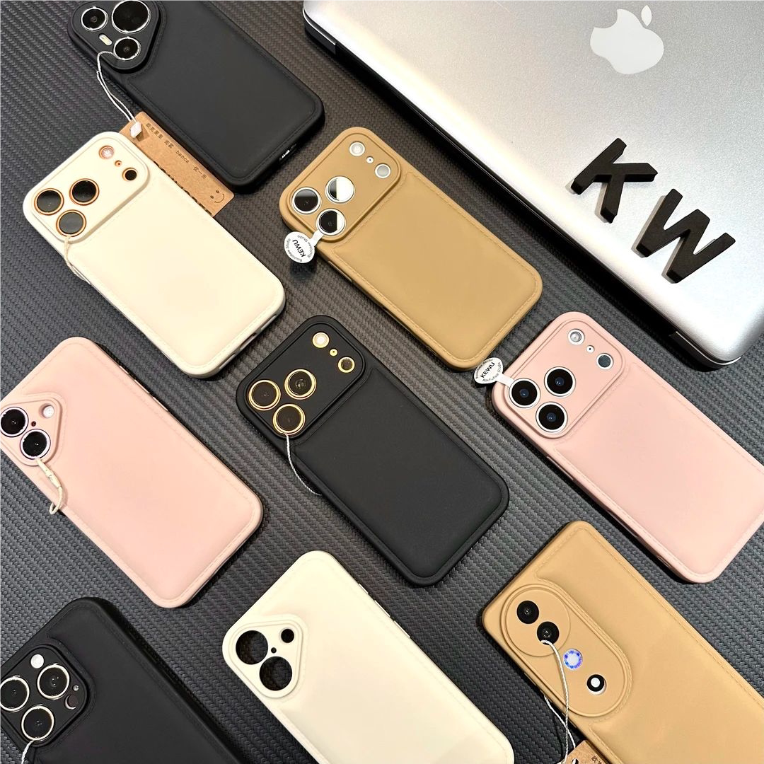适用iPhone17/16高颜值纯色气垫手机壳苹果15/14/13防摔小米15/14简约华为mate70小众少女心Pura80保护套软壳