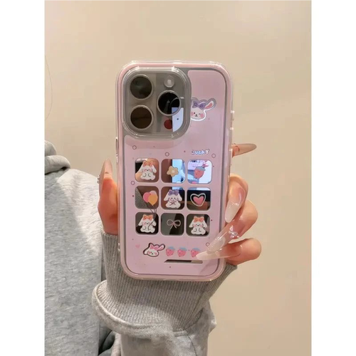 九宫格草莓兔iPhone17/16手机壳