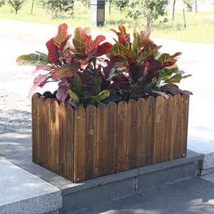 漫德莱花盆户外防腐木花箱(100*25*90cm)阳台种菜盆室外花箱实i.
