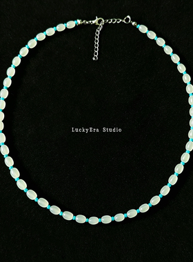 Vintage古着-Lucky Era-青屿凝月 Turquoise Moon项链