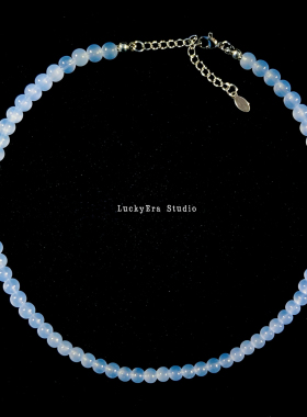 Vintage古着 Lucky Era-月珠Moonstone Round 三色项链