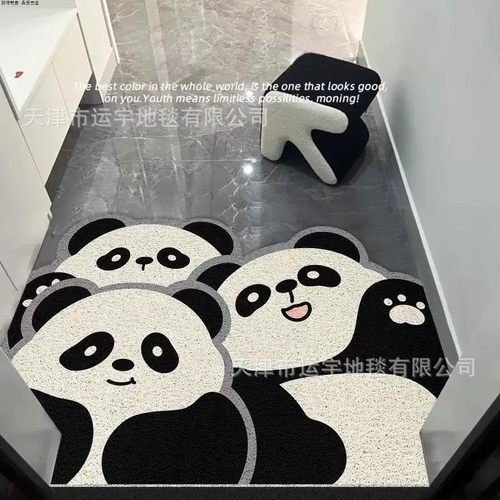小怪兽卡通入户门丝圈地垫防滑垫
