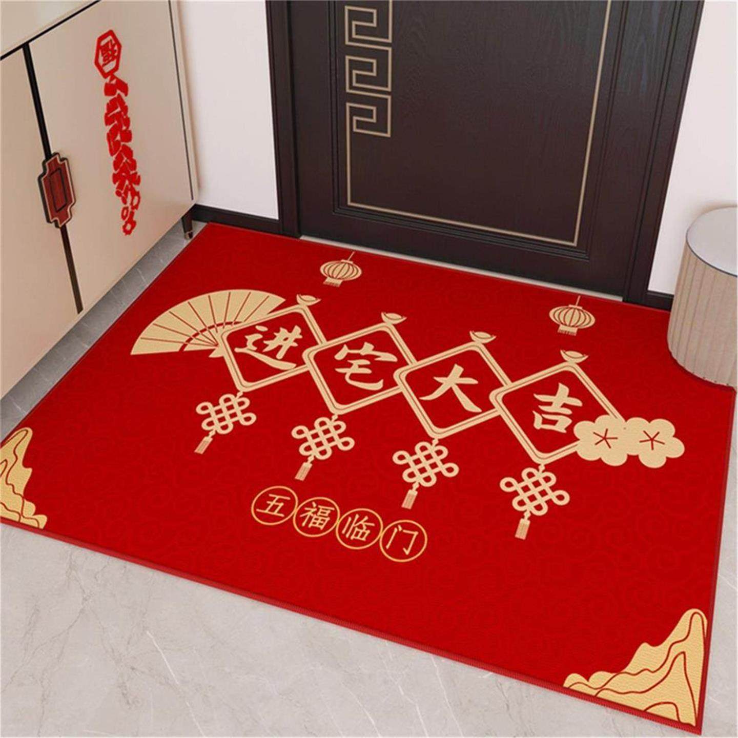新年水晶绒地垫入户门垫进门出入平安红地毯玄关门口地垫耐磨脚垫,居家布艺,入户地垫,淘宝优惠券,粉丝福利购,淘宝优惠卷