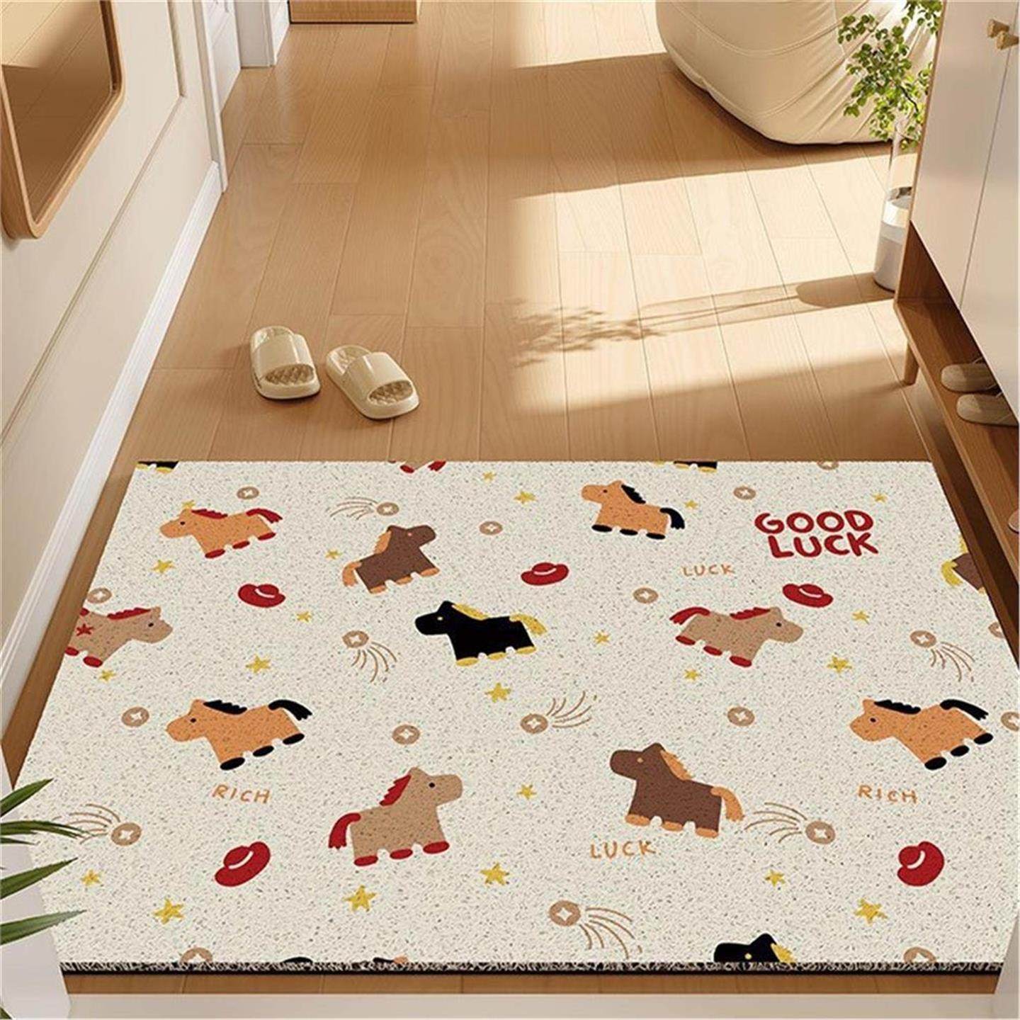 2026红色马年入户门地垫进门脚垫家用喜庆玄关耐脏免洗丝圈脚垫,居家布艺,入户地垫,淘宝优惠券,粉丝福利购,淘宝优惠卷