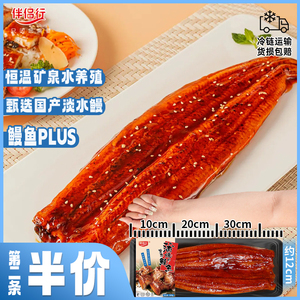 伴侣行整条蒲烧鳗鱼500g熟食可微波加热即食炭烤鳗鱼饭寿司预制菜