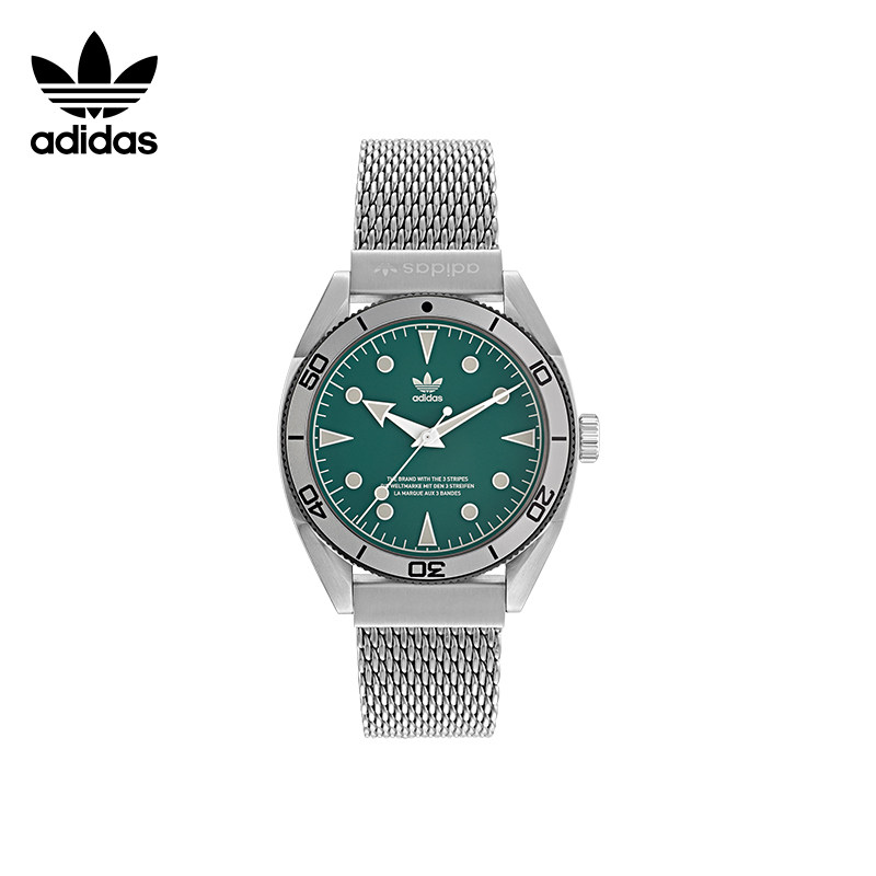 adidas originals阿迪达斯三叶草官方石英防水不锈钢手表男款学生