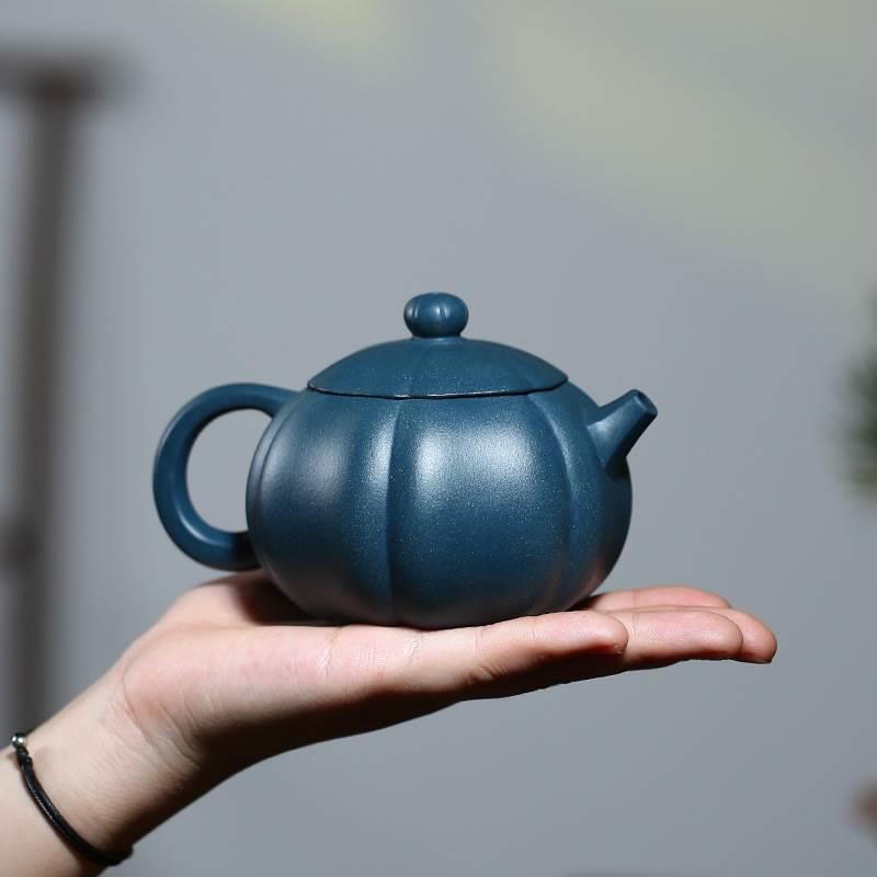 宜兴原矿天青泥名家手工紫砂壶 葵西施泡茶壶吴文彩制茶具
