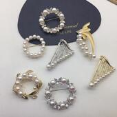 秋季 新品 日韩网红抖音大爱tian然淡水珍珠多珠胸花胸针别针丝巾扣