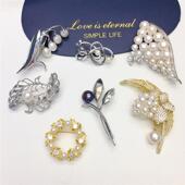 秋季 新日系铃兰雪花tian然淡水珍珠多珠胸花胸针别针毛衣大衣配饰